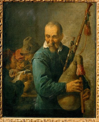 De doedelzakspeler ... door David the Younger Teniers