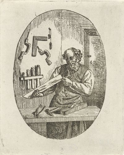 Timmerman door David van der Kellen