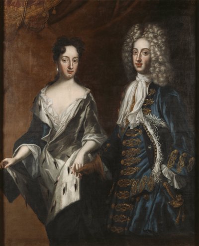 Frederik IV, hertog van Holstein-Gottorp en hertogin Hedvig Sophia door David von Krafft