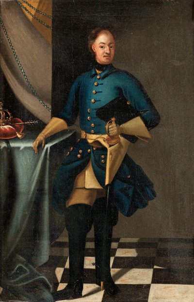 Portret van koning Karel XII van Zweden door David von Krafft