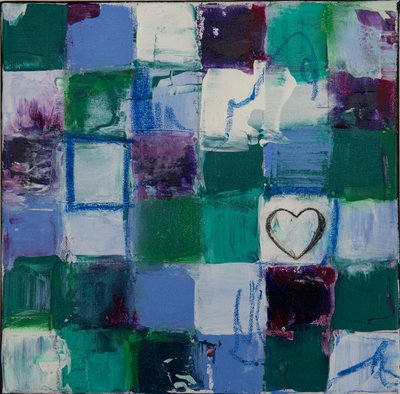 Abstract Grid Heart door Deb Chaney