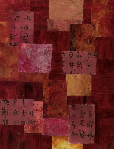 Collage van Aziatische schrifttekens door Deb Chaney