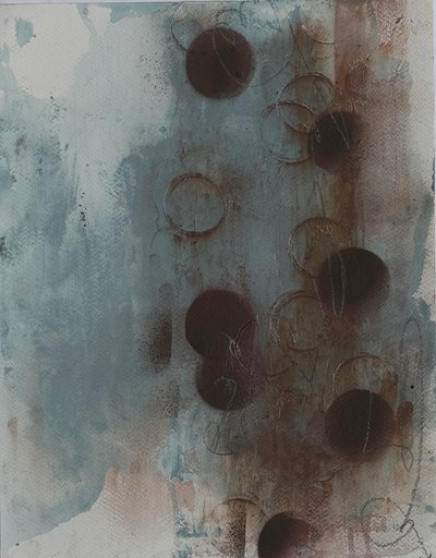 Aardse abstracte cirkels door Deb Chaney