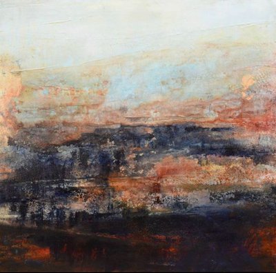 Aardse, abstracte horizon door Deb Chaney