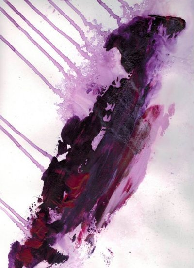 Vloeibaar paars, abstract door Deb Chaney