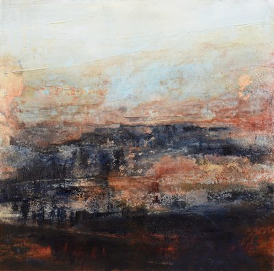Rustiek abstract landschap door Deb Chaney