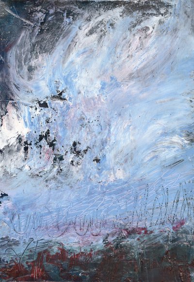 Stormachtig abstract landschap door Deb Chaney