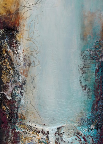 Blauwe Flow met textuur door Deb Chaney
