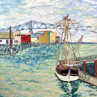 Astoria boot, 2018 (acryl op doek) door Deborah Eve Alastra