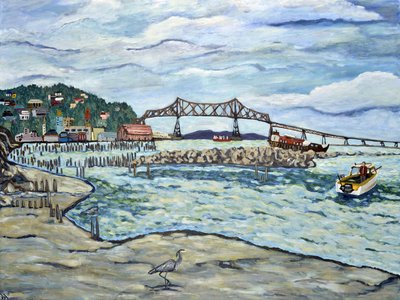 Astoria reiger, 2018 (acryl op doek) door Deborah Eve Alastra