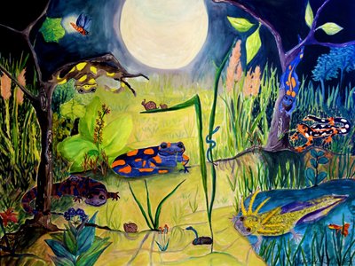 Wakker terwijl je slaapt, 2015 (aquarel) door Deborah Eve Alastra