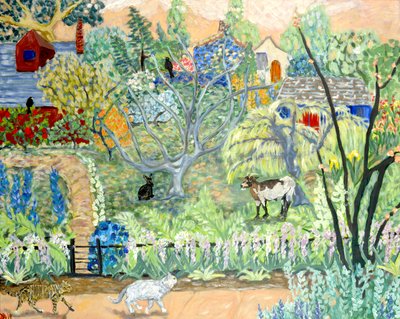 Droomhuis, 2019 acryl op doek door Deborah Eve Alastra
