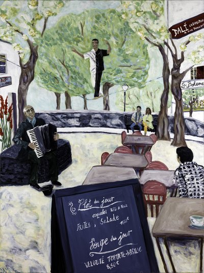 Montmartre, 2017 (acryl op doek) door Deborah Eve Alastra