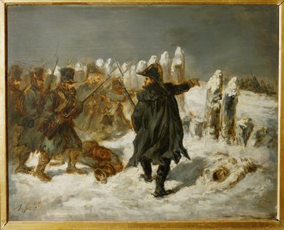 Michel Ney, Marechal de France, Prins van de Moskova, tijdens de Russische campagne in 1812 bij de redoute van Kovno ... door Denis-Auguste-Marie Raffet