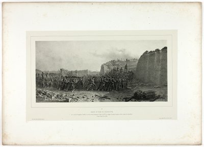 Aanval en verovering van bastion nr. 6, uit Souvenirs d’Italie: Expédition de Rome door Denis Auguste Marie Raffet