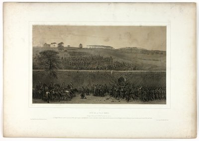 Verovering van de Villa Pamfili, uit Souvenirs d’Italie: Expédition de Rome door Denis Auguste Marie Raffet