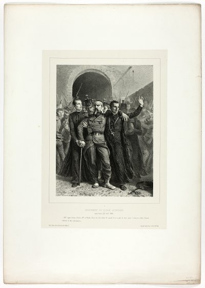 Toewijding van de Katholieke Geestelijkheid in Rome, 30 april 1849, uit Souvenirs d’Italie: Expédition de Rome door Denis Auguste Marie Raffet