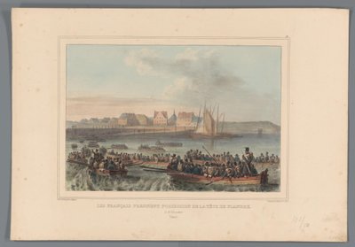 Fransen veroveren het Vlaams Hoofd, 1832 door Denis Auguste Marie Raffet