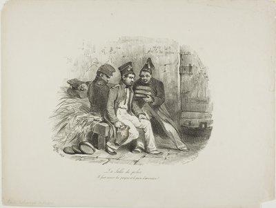 Militaire gevangenis door Denis Auguste Marie Raffet