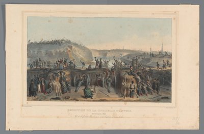 Overgave van de Citadel van Antwerpen, 1832 door Denis Auguste Marie Raffet