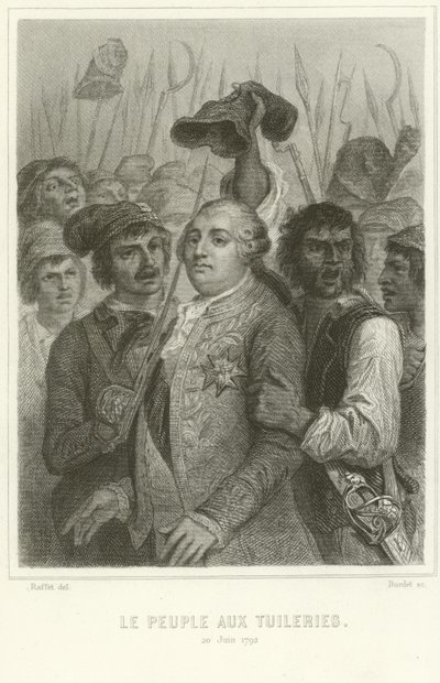 De mensen in het Tuilerieënpaleis door Denis Auguste Marie Raffet