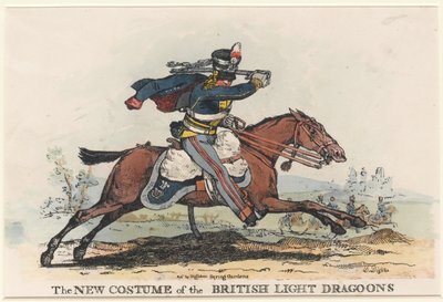 Het nieuwe kostuum van de Britse lichte dragonders door Denis Dighton