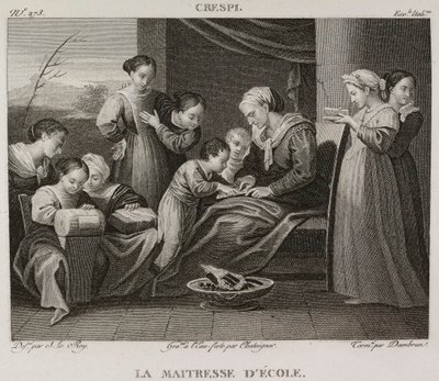 Denis-Sébastien Leroy, Chataigner en Dambrun - De schooljuffrouw, naar Giuseppe Crespi - 1802-1815 door Denis Sebastien Leroy