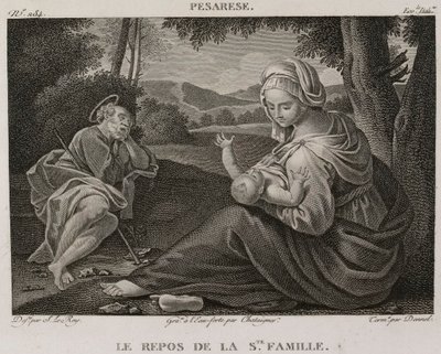 Denis-Sébastien Leroy, Chataigner en Dennel - De rest van de Heilige Familie, naar Il Pesarese - 1802-1815 door Denis Sebastien Leroy