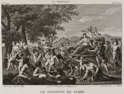 Denis-Sébastien Leroy, Chataigner en Niquet - De triomf van Flora, naar Nicolas Poussin - 1802-1815 door Denis Sebastien Leroy