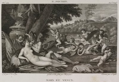 Denis-Sébastien Leroy, Chataigner en Niquet - Mars en Venus, naar Nicolas Poussin - 1802-1815 door Denis Sebastien Leroy