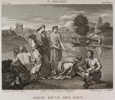 Denis-Sébastien Leroy, Chataigner en Niquet - Mozes gered uit het water, naar Nicolas Poussin - 1802-1815 door Denis Sebastien Leroy