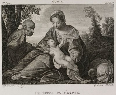 Denis-Sébastien Leroy et Ribault - De rust in Egypte, naar Guido Reni - 1802-1815 door Denis Sebastien Leroy
