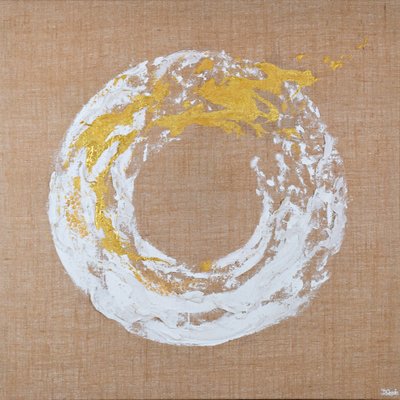 Abstract Gouden Enso door Denise Quah