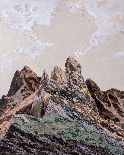 Berglandschap met een ruwe textuur door Denise Quah