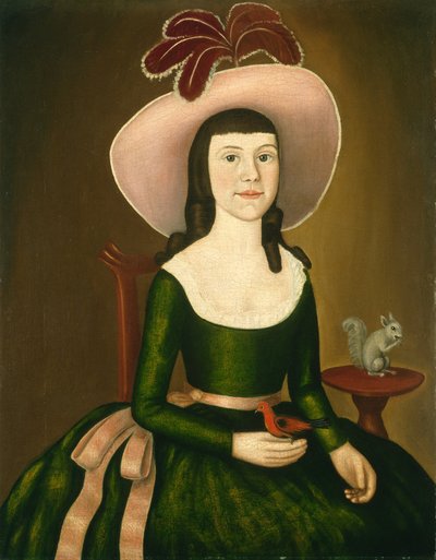 Miss Denison van Stonington, Connecticut mogelijk Matilda Denison door Denison Limner