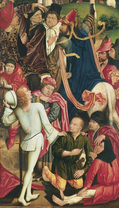 Ridders en Soldaten die Dobbelstenen Gooien voor Christus