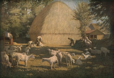 Schapenscheren, 1901, ca. 1930. door Dermod O
