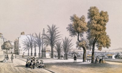 Uitzicht op de Palm Promenade in Hyeres aan de Côte d