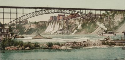 Niagara, molens en Grand Trunk Bridge, ca. 1900 door Detroit Publishing Co.