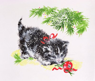 Kerstkitten door Diane Matthes