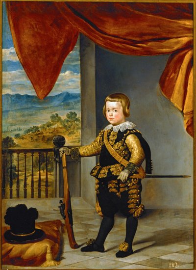 Kind Baltasar Carlos ... (schilderij op doek) door Diego Rodriguez de Silva y Velazquez