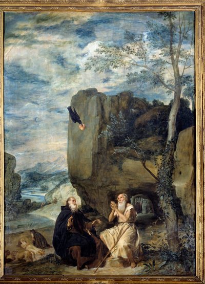 Sint Antonius de Grote en Sint Paulus de Kluizenaar door Diego Velázquez