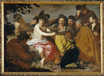 De triomf van Bacchus ... (schilderij op doek) door Diego Rodriguez de Silva y Velazquez