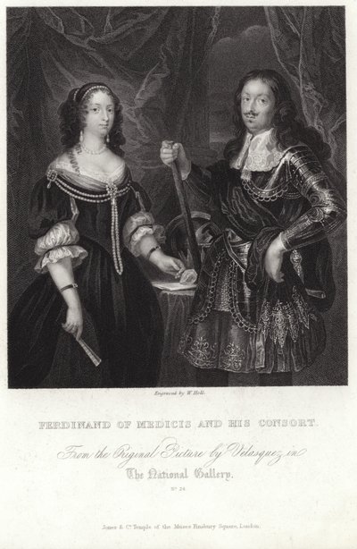 Portret van Ferdinand van Medicis en zijn echtgenote door Diego Velázquez