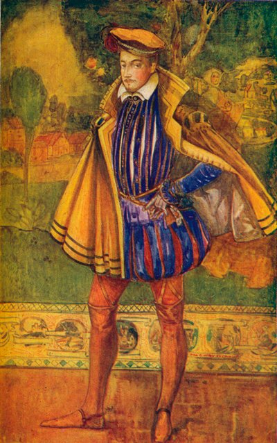 Een man uit de tijd van Elizabeth, 1907 door Dion Clayton Calthrop
