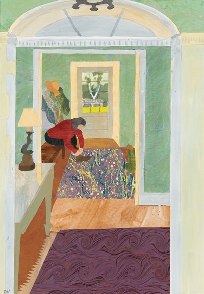 Laarzen aan (collage) door Dione Verulam