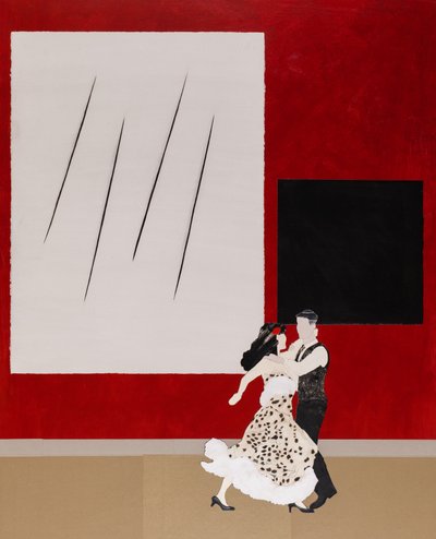 In harmonie met Malevich, 2020 (collage) door Dione Verulam