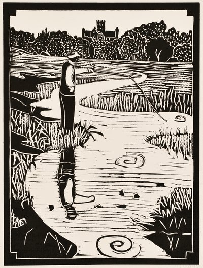 Maanden van het jaar: Mei, 2012 (linoleumsnede) door Dione Verulam
