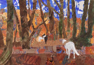 Rustpauze, 2020 (collage) door Dione Verulam