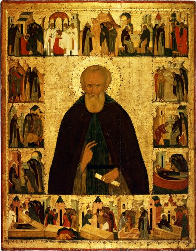 Sint Dmitry Prilutsky met scènes uit zijn leven, ca. 1503 door Dionysius